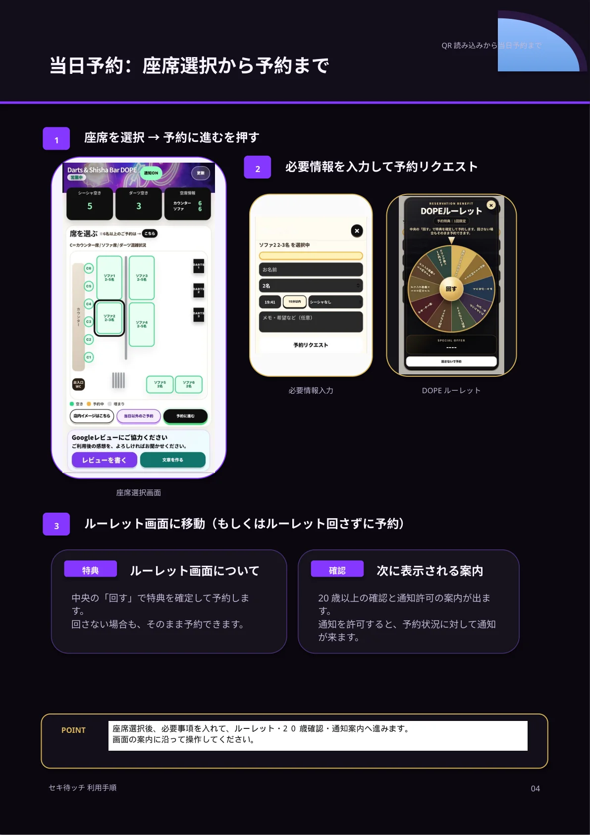 セキ待ッチ利用手順 4ページ目